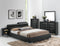 Manjot Eastern King/Queen Bed, Black PU